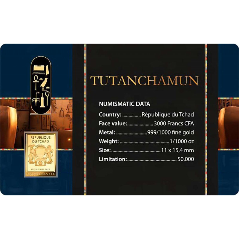 Egyptian Pharaohs collection 1/1000 Oz .999 Gold 5 coin cards in Album GOLD AND SILVER BULLION