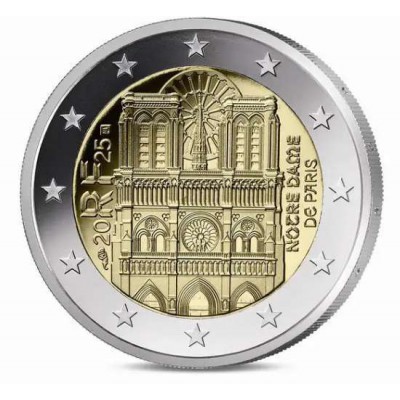 France 2025 Notre-Dame de Paris 2 Euro BU in coin capsule