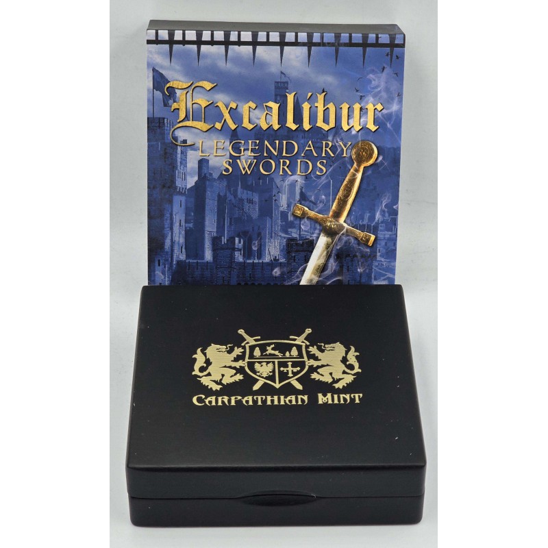 EXCALIBUR Legendary Swords 2 Oz Silver Coin 5$ Niue 2024 GOLD AND SILVER BULLION