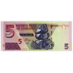 Zimbabwe 5 Dollars 2016 P-100 UNC, Bond Note Giraffe WORLD BANKNOTES