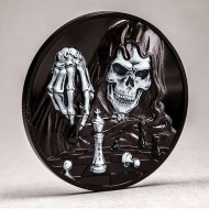 DARK CHECKMATE You Can't Cheat Death 3 Oz Silver Coin Palau 2021