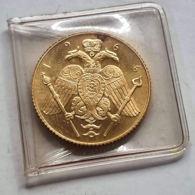 CYPRUS 1966 GOLD POUND MAKARIOS UNC IN ORIGINAL SLEEVE WORLD COINS