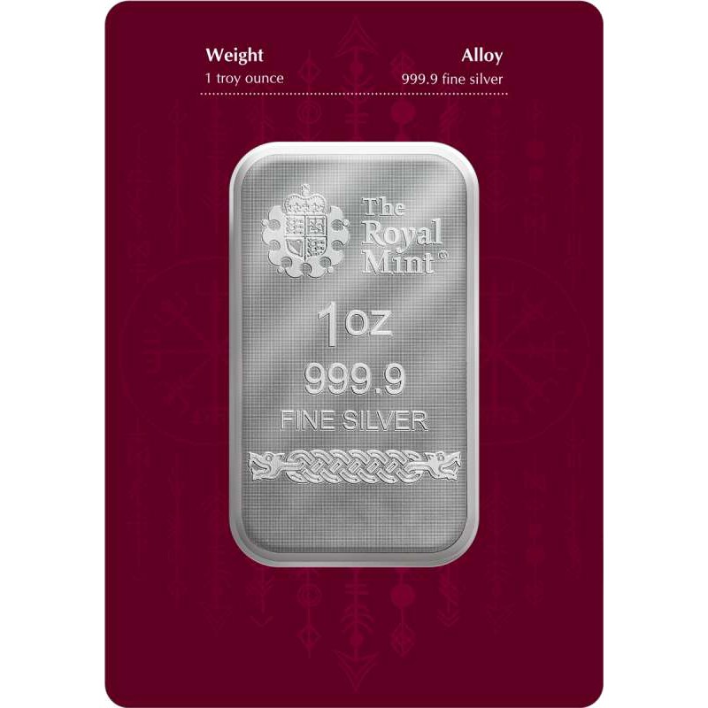 UK Norse Gods Odin 1 oz Silver Bar 1oz Silver bar .999 Royal mint GOLD AND SILVER BULLION