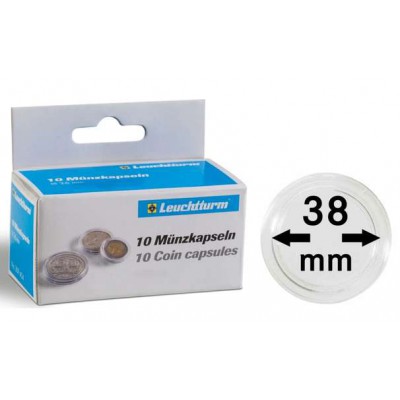 Leuchtturm Coin capsules for coins Ø 38 mm pack of 10