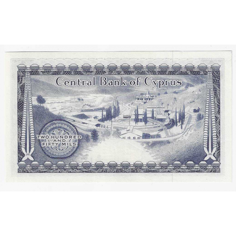 CYPRUS 250 MILS 1982 BANKNOTE IN UNC P41c WORLD BANKNOTES