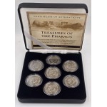Treasures of the pharaohs II - set collection of 7 colored coins WORLD COINS