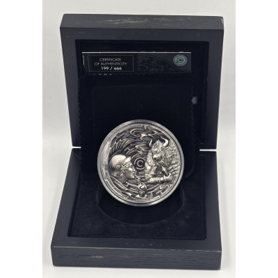 THESEUS AND MINOTAUR 3 Oz Silver Coin 20$ Palau 2021