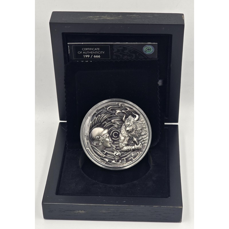 THESEUS AND MINOTAUR 3 Oz Silver Coin 20$ Palau 2021 GOLD AND SILVER BULLION