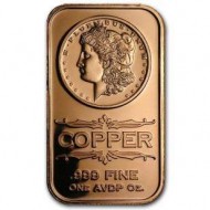 1 oz Morgan Dollar 999 Fine Copper Bar