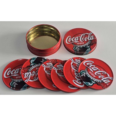 Cyprus Retro coca cola medal coasters AD 1990 's