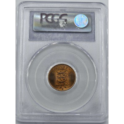 Guernsey Edward VII 1903 H Double Coin PCGS MS64 RD Top Pop