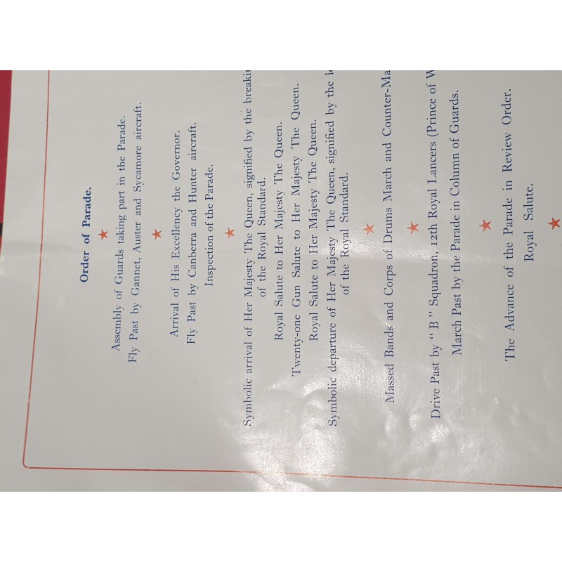 CYPRUS PERSONAL INVINTATION FOR CEREMONIAL PARADE QUEEN ELIZABETH BIRTHDAY 1959 ANTIQUES & OTHER COLLECTIBLES