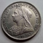 GREAT BRITAIN UK 1897 CROWN SILVER COIN QUEEN VICTORIA TOP GRADE WORLD COINS