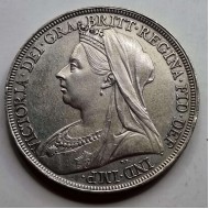 GREAT BRITAIN UK 1897 CROWN SILVER COIN QUEEN VICTORIA TOP GRADE