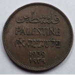 PALESTINE 1 MIL 1939 BRONZE COIN EXF WORLD COINS