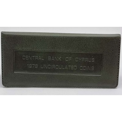 CYPRUS 1978 COMPLETE YEAR SET MILS COINS IN WALLET