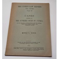 THE CYPRUS LAW REPORTS VOL XVIII  PART II DECIDED BY SUPREAM COURT 1951