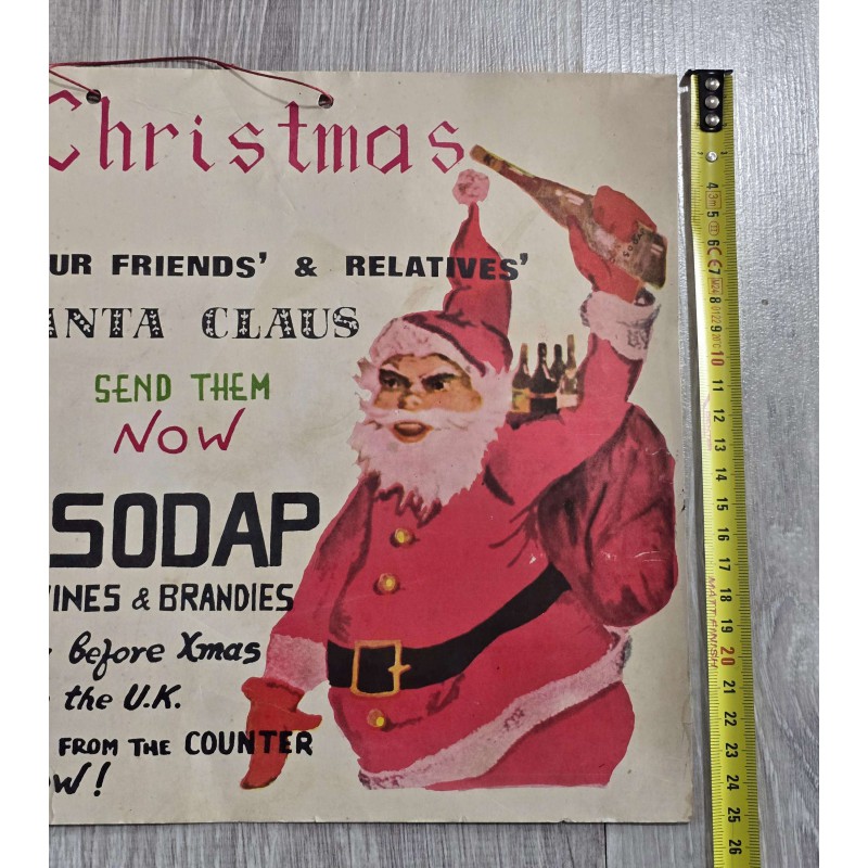 Cyprus Vintage AD Sign SODAP WHINES 1970 X'MAS GIFTS UK ANTIQUES & OTHER COLLECTIBLES