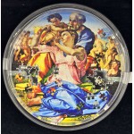 DONI TONDO Michelangelo Micropuzzle Treasures 3 Oz Silver Coin Palau 2023 GOLD AND SILVER BULLION