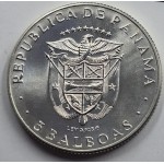 Panama 5 Balboa silver coin 1970 Caribbean Games top WORLD COINS