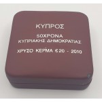 CYPRUS 2010 GOLD PROOF 20 EURO 50th Anniversary of the Republic of Cyprus BOX + COA WORLD COINS