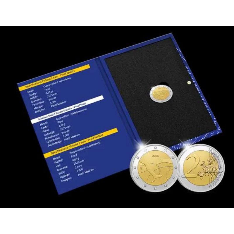 Finland 2 euro 2025 - Finland–Sweden Athletics Proof Coin WORLD COINS