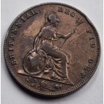 GREAT BRITAIN UK 1840 Farthing coin Queen Victoria WORLD COINS
