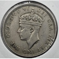 CYPRUS TWO SHILLINGS COIN 1947 KGVI EXF