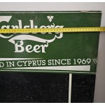 Cyprus Vintage Carlsberg beer Rare Price Cardboard AD Sign 1970 ANTIQUES & OTHER COLLECTIBLES