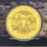 AFRICAN LION 1/1000 Oz Gold Coin in card GOLD AND SILVER BULLION