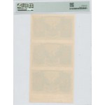 GREECE Marginal sheet final proof of back of 3 x 50 DRACHMAS BANKNOTES 1944 PMG PRINTING REMNANTS WORLD BANKNOTES
