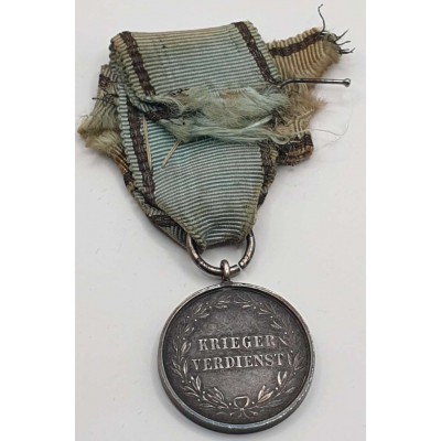 German KRIEGER VERDIENST Prussia Merit Silver Medal 1872