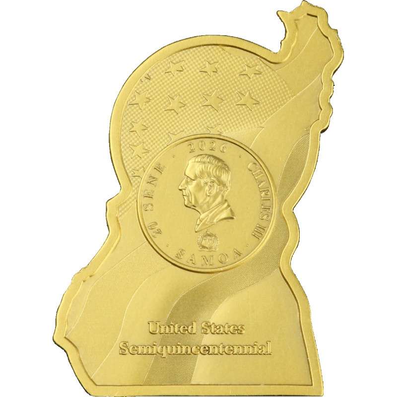 Statue Of Liberty Gold Plated 2026 Proof coin Samoa WORLD COINS