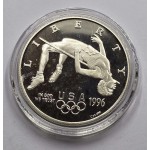 USA 1996 Atlanta Olympics High Jump Silver Dollar Coin WORLD COINS