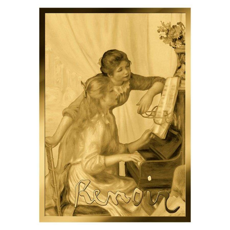 Renoir Young Girls at the Piano 1/1000 Oz Gold Coin 3000 Francs Chad 2024 GOLD AND SILVER BULLION