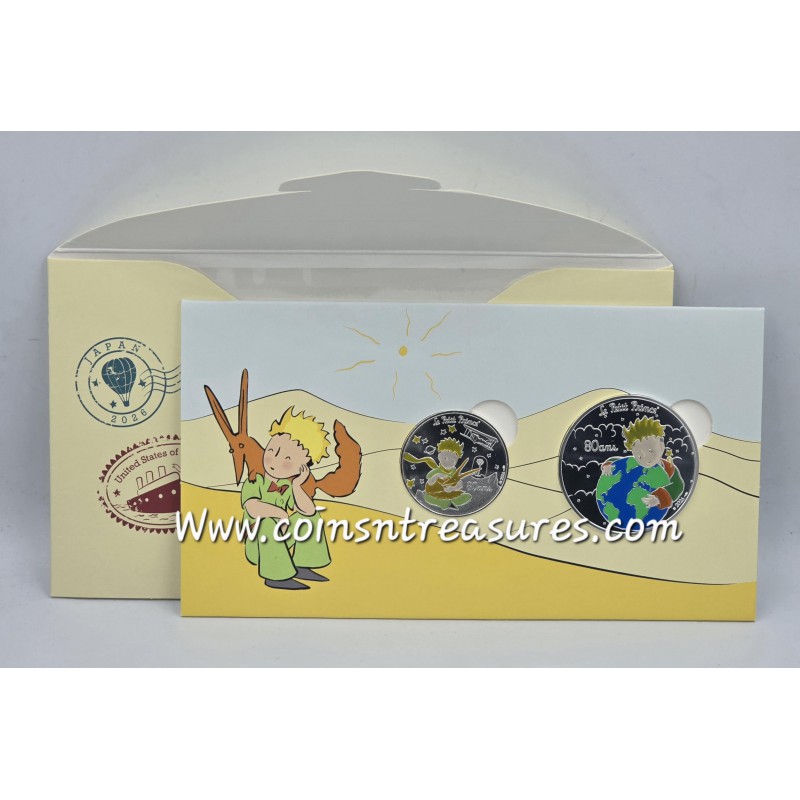 France The Little Prince Duo cardlet 10€ & 50€ silver coins 2026 WORLD COINS