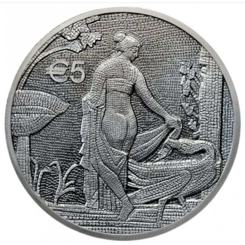CYPRUS 2020 SILVER PROOF COIN 5 EURO LEDA AND THE SWAN WORLD COINS