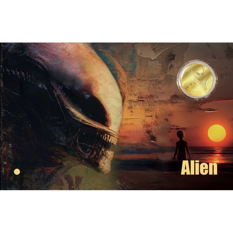 ALIEN 1/200 Oz Gold Coin card 30$ Liberia 2026 GOLD AND SILVER BULLION