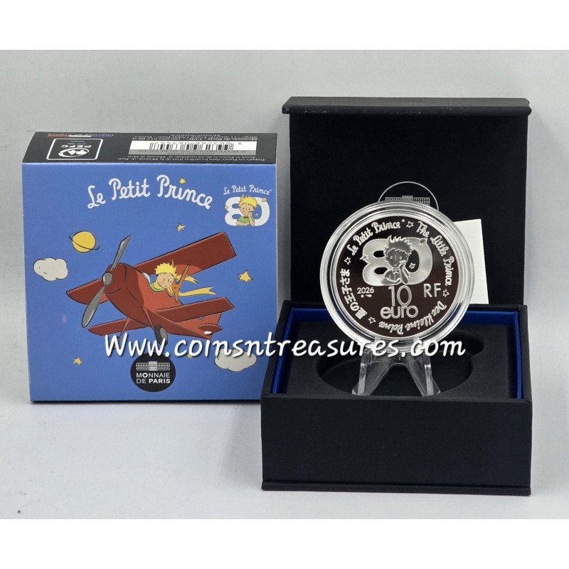 France The Little Prince Book 10€ silver coins 2026 WORLD COINS
