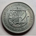 CYPRUS 1957 100 MILS COIN IN UNC CONDITION RARE KEY DATE WORLD COINS