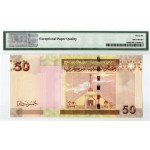 AFRICA LIBYA 2008 50 DINARS P75 PMG 66EPQ QADDAFI WORLD BANKNOTES