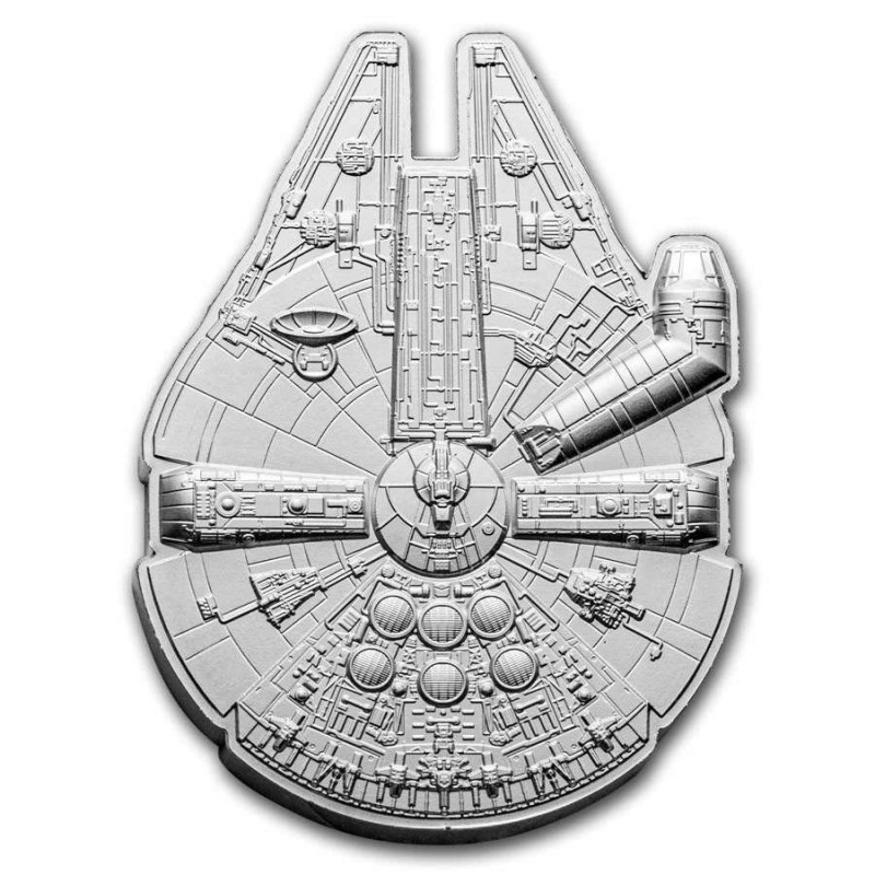 Niue 2 oz Silver 2023 Star Wars Millennium Falcon Coin GOLD AND SILVER BULLION
