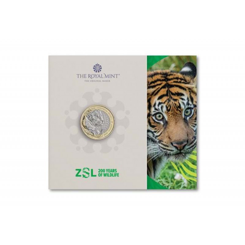 UK £2 200 Years London Zoo 2026 BU Coin in Blister WORLD COINS