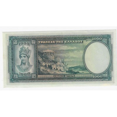 GREECE 1000 DRACHMAI 1939 UNC BANKNOTE p110