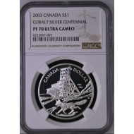 CANADA 1 DOLLAR 2003 SILVER PROOF COIN NGC PF70 POP 1