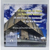 Greece 2025 50 Years of War Museum 5 Euro Silver Proof Coin