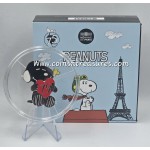 France Peanuts 75th Anniversary Snoopy Shaped .999 Silver WORLD COINS