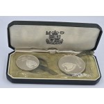 CYPRUS 1976 SILVER PROOF 1 POUND & 500 MILS COINS REFUGEES SET BOX WORLD COINS
