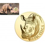 AFRICAN RHINOCEROS 1/1000 Oz Gold Coin 3000 Francs Chad 2024 GOLD AND SILVER BULLION