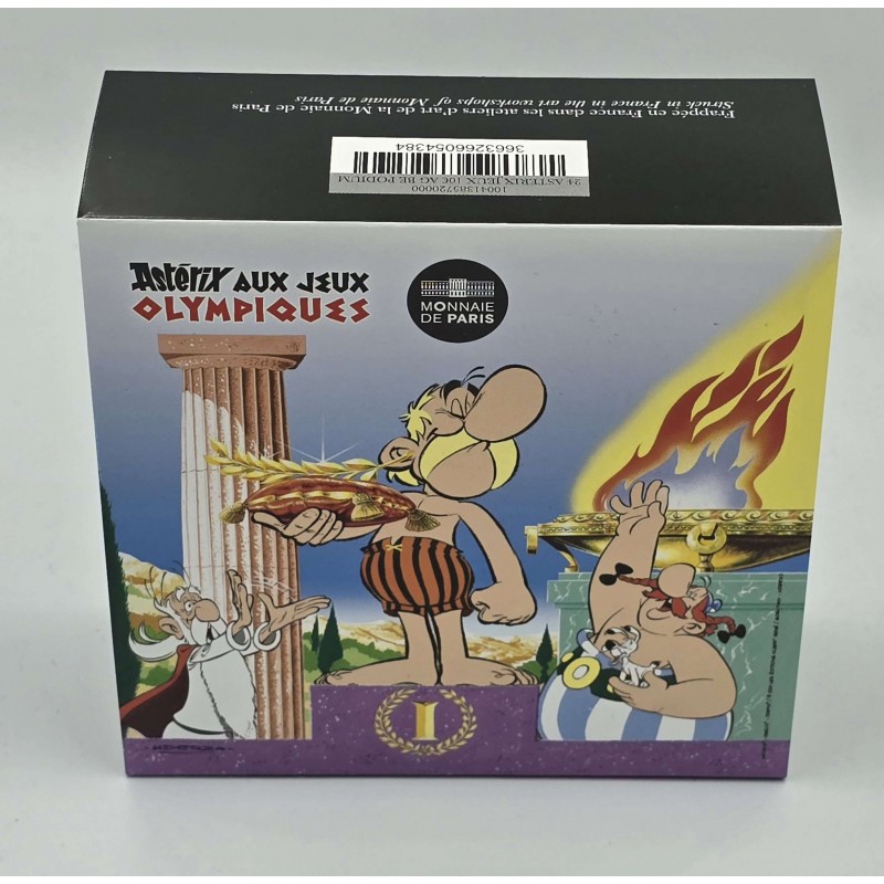 Asterix at the Olympic Games Shaped coin France silver proof 2024 WORLD COINS